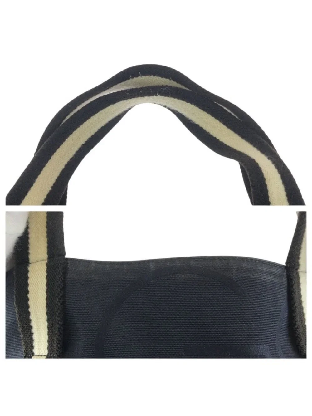 Gucci G Logo Black White Canvas Tote Bag